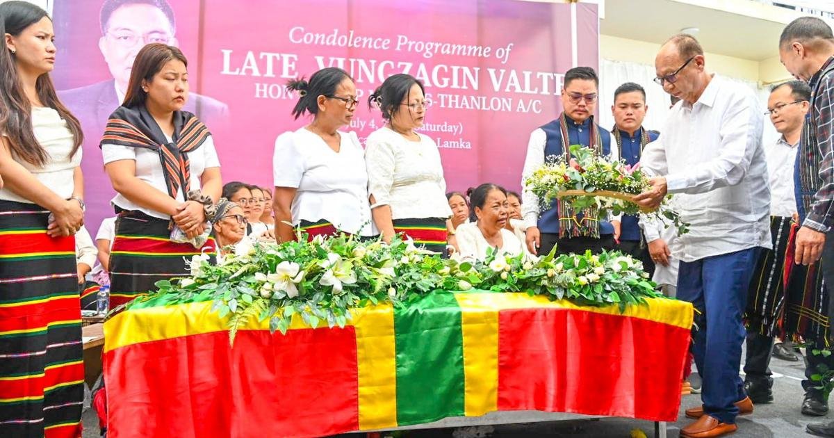 Manipur CM visits Churachandpur to attend BJP MLA’s funeral, first since violence broke out